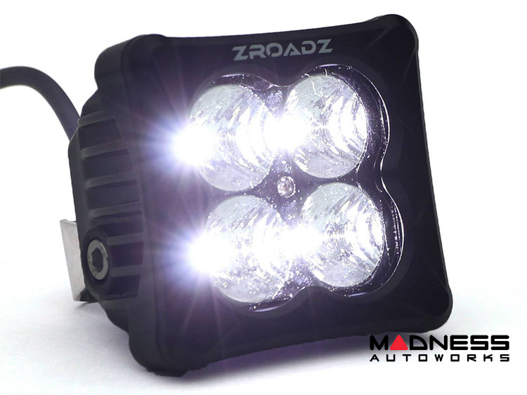 Ford Bronco Light Upgrade - Roof Rack Light Mount Bar - Tubular - 8x 3-Inch Amber/ White Pod Lights